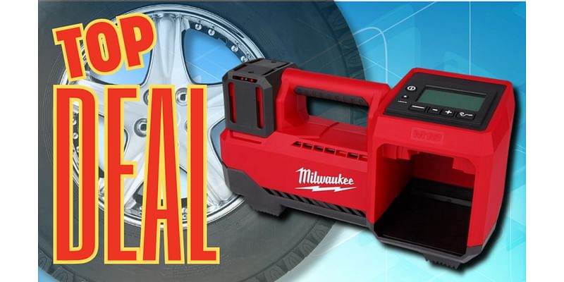 Amazon has the always sold-out Milwaukee M18 tire inflator in stock and on sale for a whopping 55% off