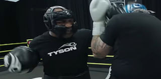 'Can you imagine Jake Paul's face,' says Mike Tyson trainer as he BREAKS boxing pad with brutal power in training video