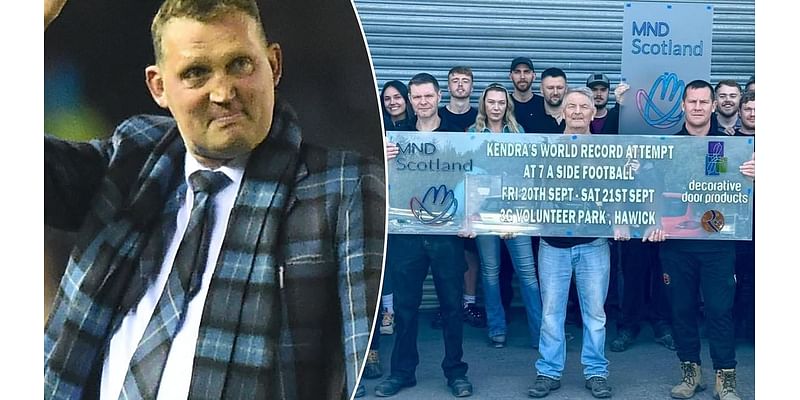 Watch out Ronaldo! These Scots factory workers are attempting to steal your thunder in a world record seven-a-side game