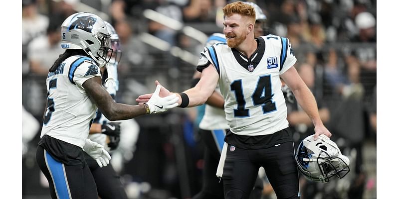 Andy Dalton passes for 319 yards and 3 TDs to lead Panthers past Raiders 36-22 for first win