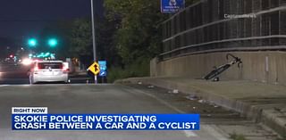 Touhy Ave. on I-94 shut down after cyclist hit by car, Skokie police say