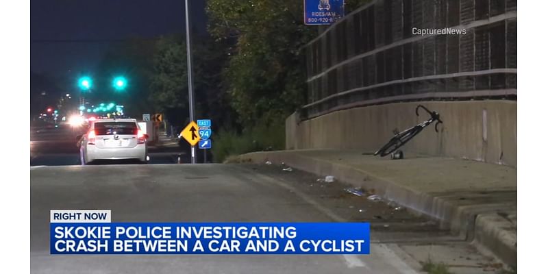 Touhy Ave. on I-94 shut down after cyclist hit by car, Skokie police say