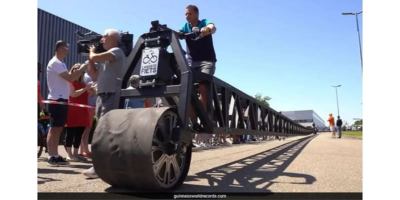 Watch: Dutch Team Builds World's Longest Bicycle At 180 Feet, 11 Inches