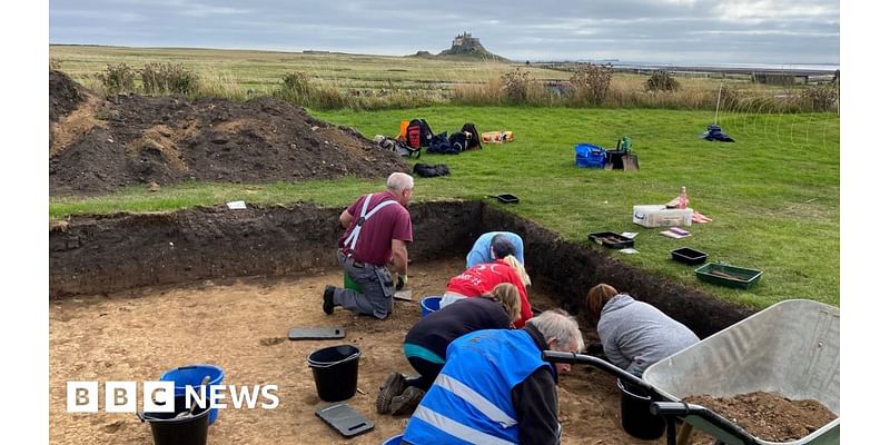 Holy Island 'lost cemetery' bodies removed for tests