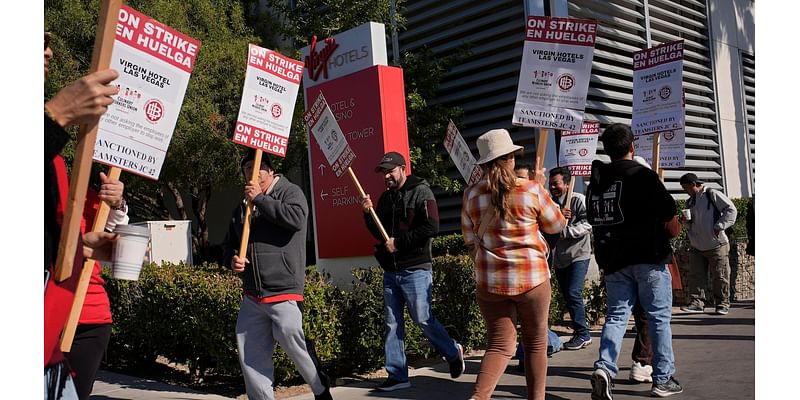 Union workers picket for 3rd day at Las Vegas casino with no talks slated