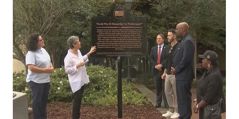 New historical marker unveiled for WWII memorial in Savannah