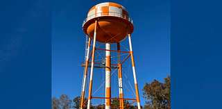 Alabama city flooded with calls asking why new water tower is painted orange and white