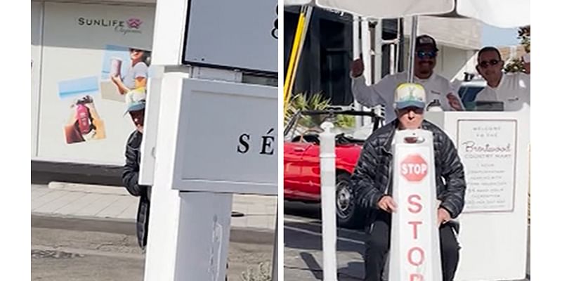 Dustin Hoffman Hilariously Plays Peek-A-Boo With Paparazzi