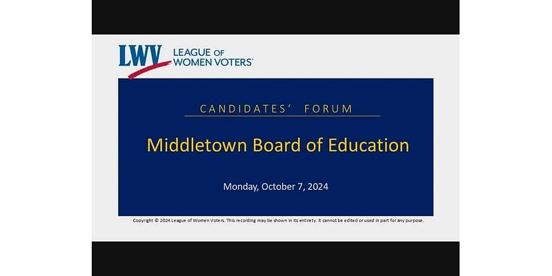 Middletown School Board Candidates Discuss Transgender Student Policy