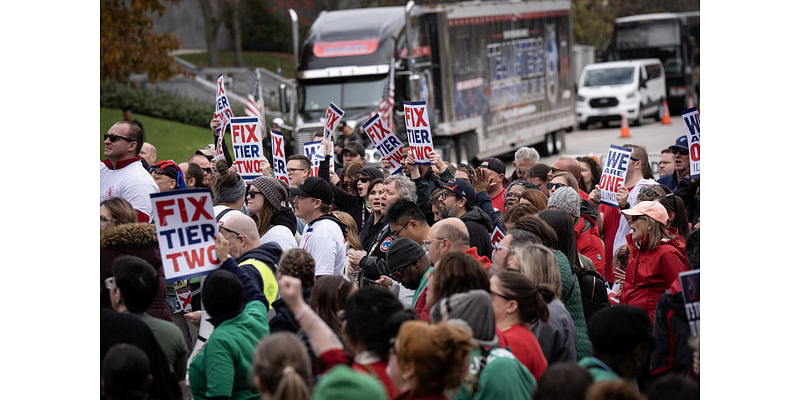 Lawmakers confront costly choices as state workers rally for better pension benefits