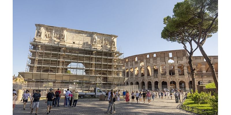 Tourists turn on the Eternal City: Rome's Trevi fountain is emptied and fences go up around the Colosseum as 'building site' city is branded a 'mess' amid chaotic face-lift for 2025 festival