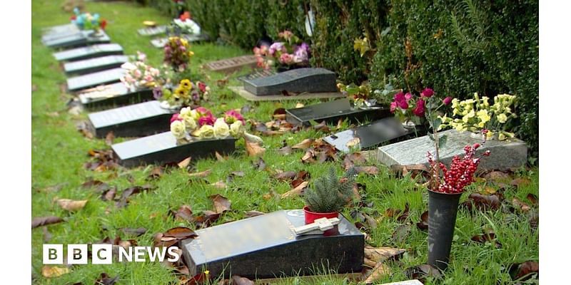 Baby graves vandalised at Plymouth cemetery