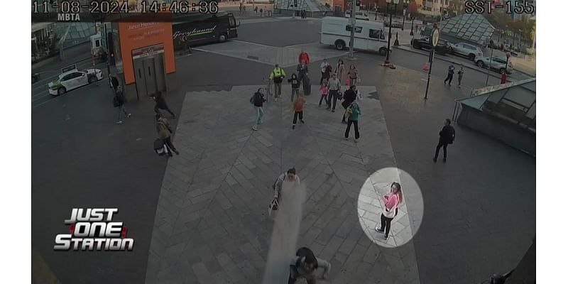 WATCH: Woman dodges falling scaffolding plank in front of Boston’s South Station, hear her reaction - Boston News, Weather, Sports