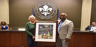 City Council presented with 2024 Christmas Festival Poster