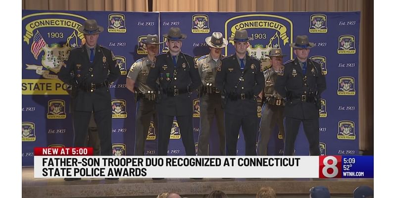 Connecticut State Police honor father, son for drug dealer’s arrest