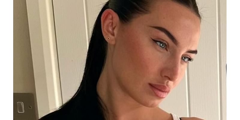 Annie Kilner shows ex Kyle Walker what he's missing by posing in a sexy figure-hugging dress - as her divorce from the footballer gets underway