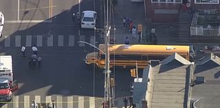 Man on scooter dies after crashing into school bus, Philly police say