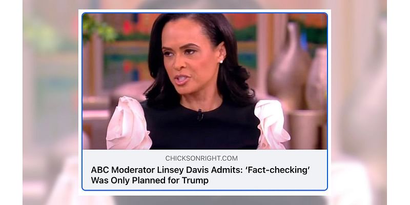 Fact Check: No, Linsey Davis Didn't Say Debate Fact-Checking Was Planned Only for Trump, Not Harris