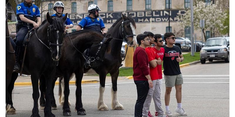 Mounted officers made husband's 80th birthday party special -- Betty Bush