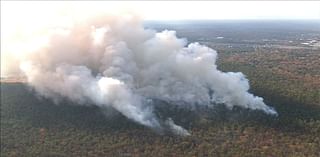 Wildfire erupts in Evesham Township, Burlington Co.; 2nd wildfire in NJ in as many days