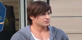 Zac Efron goes back to his High School Musical hairdo as he films in LA