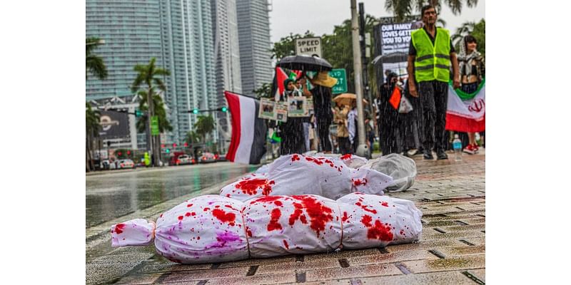 Photos from downtown Miami protest against U.S. support of Israel’s reaction to Oct. 7