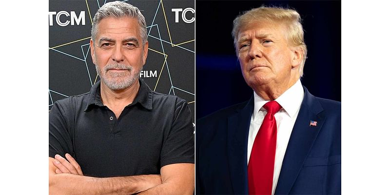 George Clooney responds to Donald Trump telling him to 'get out' of politics: 'I will if he does'