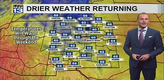 Quieter, warmer weather returns for the weekend