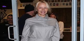 Pamela Anderson Nails Low-Key Glam with Tailored Gray Outfit and Makeup-Free Look in L.A.