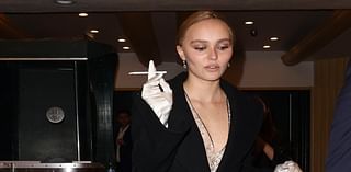 Lily Rose Depp puffs on a cigarette while supporting girlfriend 070 Shake at Petrichor premiere in Los Angeles