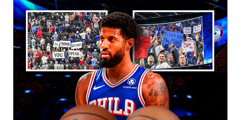 76ers' Paul George reacts to boos in return to face Clippers