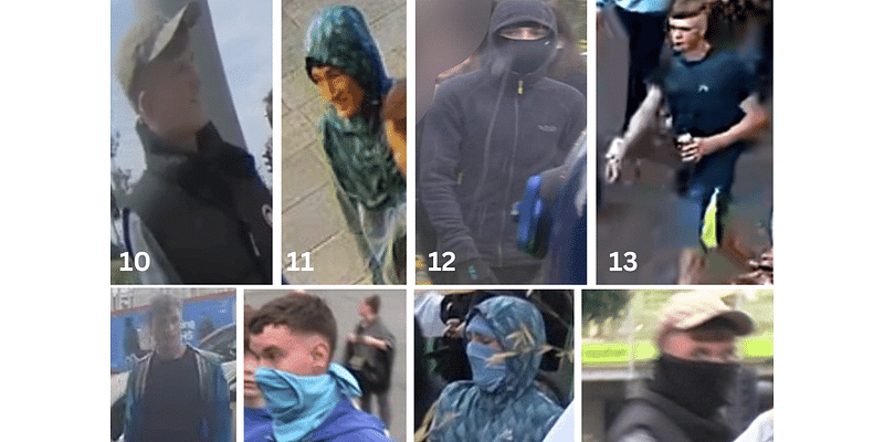 Police reissue pictures in appeal to trace 17 men after disorder in Sunderland