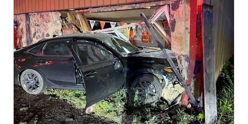 Wisconsin driver crashes through building while allegedly fleeing from police