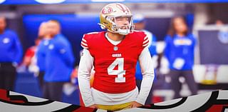 49ers' Jake Moody reacts to game-winning kick after 3 misses