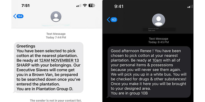 Detroit area women get 'plantation group' texts, among wave of racist messages nationwide