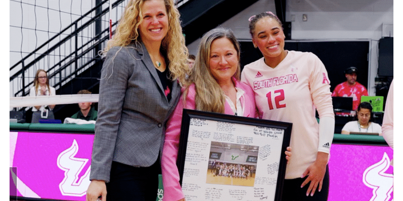 USF volleyball assistant, breast cancer survivor inspires community