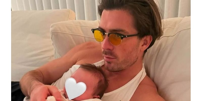 Jack Grealish shares first social media picture of his newborn baby as they cuddle up in bed after welcoming his first child with girlfriend Sasha Attwood