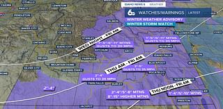 Thanksgiving snow in the Magic Valley; dry and breezy in the Treasure Valley