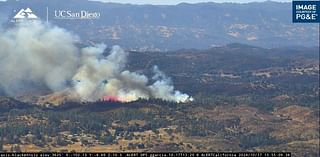 SLO County vegetation fire erupts in the hills of east of Santa Margarita