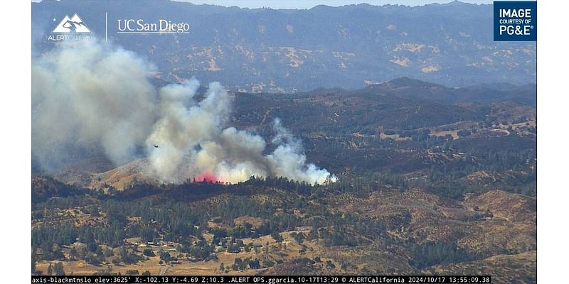 SLO County vegetation fire erupts in the hills of east of Santa Margarita