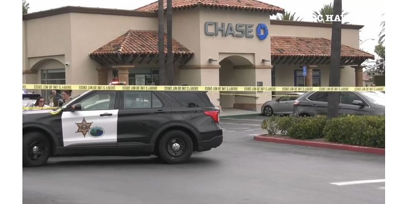 1 sought after shot fired during armed robbery at bank in Foothill Ranch