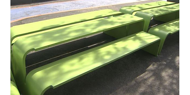 Iconic ‘Green Stairs’ donated to Roxbury shelter as benches - Boston News, Weather, Sports