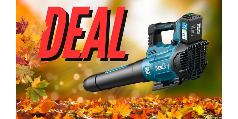 Amazon has this 20V cordless leaf blower back on sale for its lowest price ever with a giant 56% off