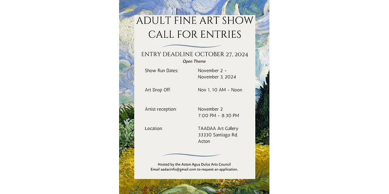 The Acton Agua Dulce Arts Council is Looking For Art Submissions