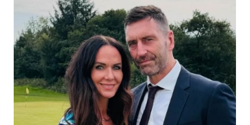 Abby Cohen looks smitten with hunky boyfriend David as they celebrate their friend's wedding amid ex-husband Ben's 'fight to save his relationship' with fiancée Kristina Rihanoff