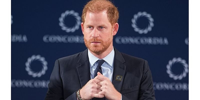 Prince Harry appears 'nervous' and performs 'anxiety rituals' on stage at Princess Diana event, body language expert claims