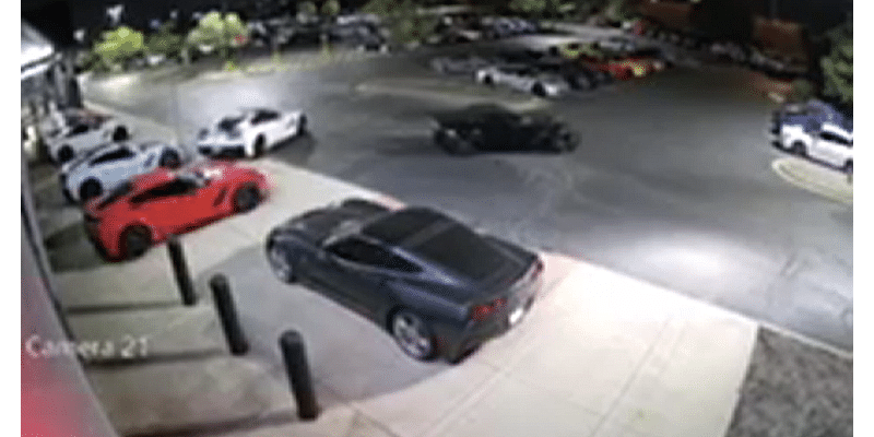 Thieves caught on video making off with 3 Corvettes at Joliet, Illinois dealership