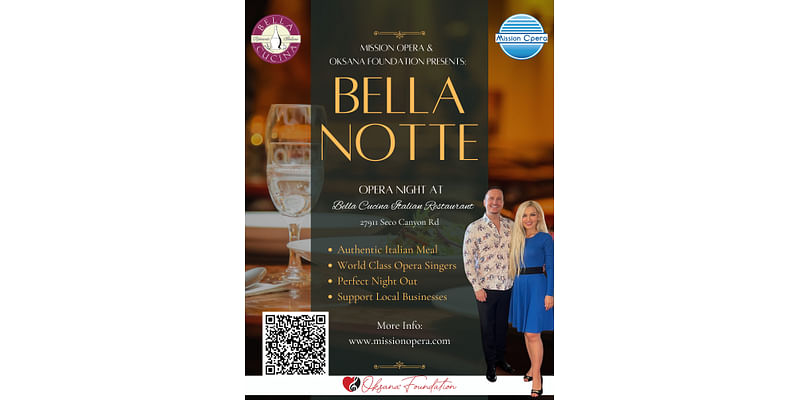 Nov. 23: “Bella Notte” Italian Night Comes to Santa Clarita