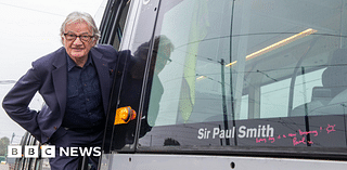 Sir Paul Smith unveils Nottingham tram named in his honour