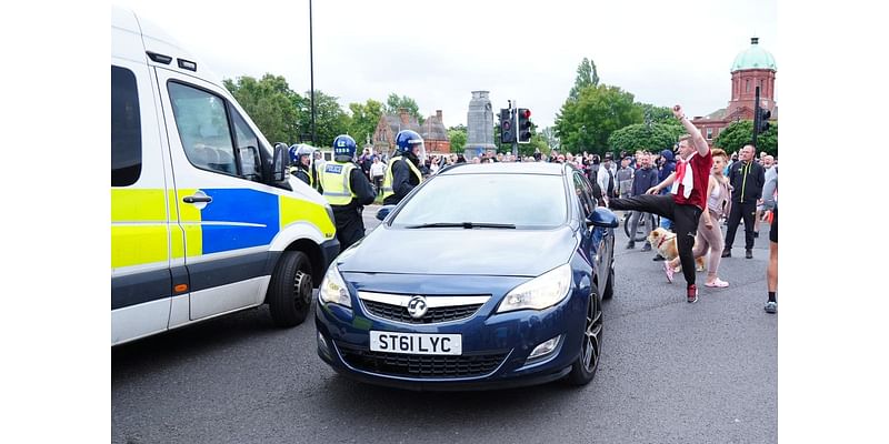 Middlesborough rioter who stopped drivers to check they were white jailed